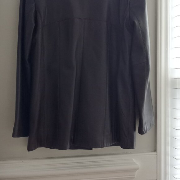 ' G-III Apparel' 'SIENA' Butter soft Dark Brown Leather Jacket Size M NWOT - Picture 5 of 13